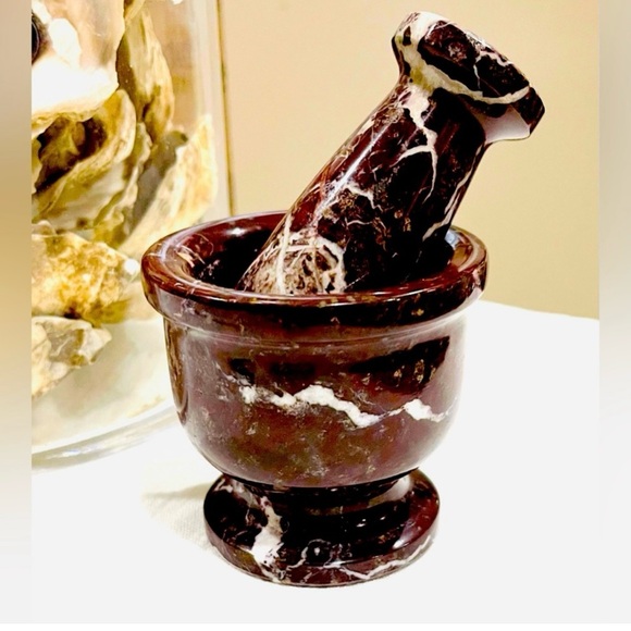 Red zebra jasper mortar and pestle - Last one - Picture 9 of 10